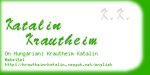 katalin krautheim business card